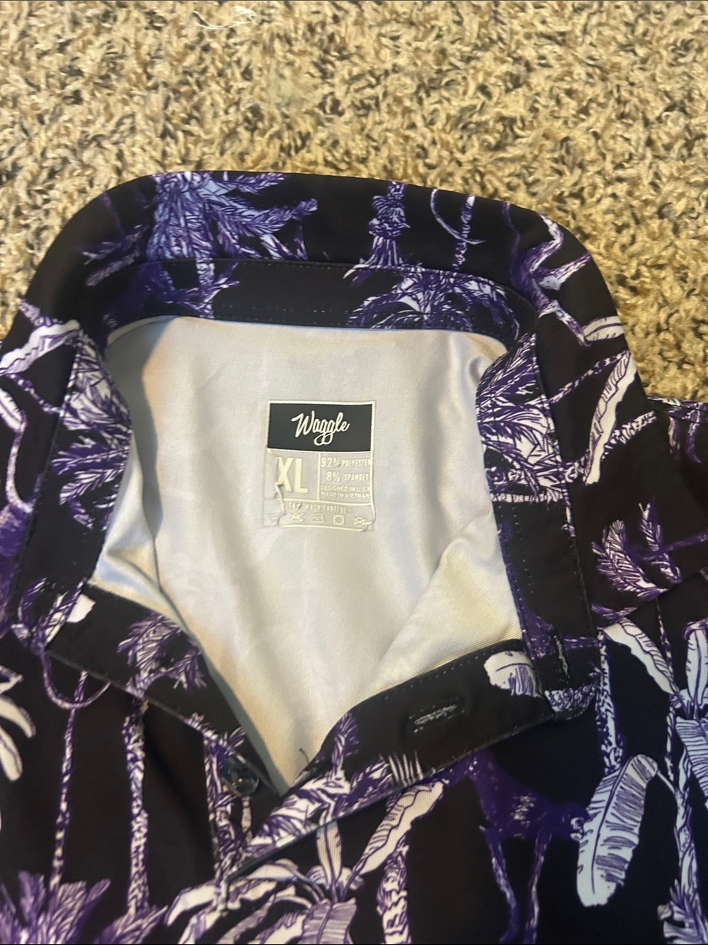 Kids Woggle Purple Patterned Polo Shirt